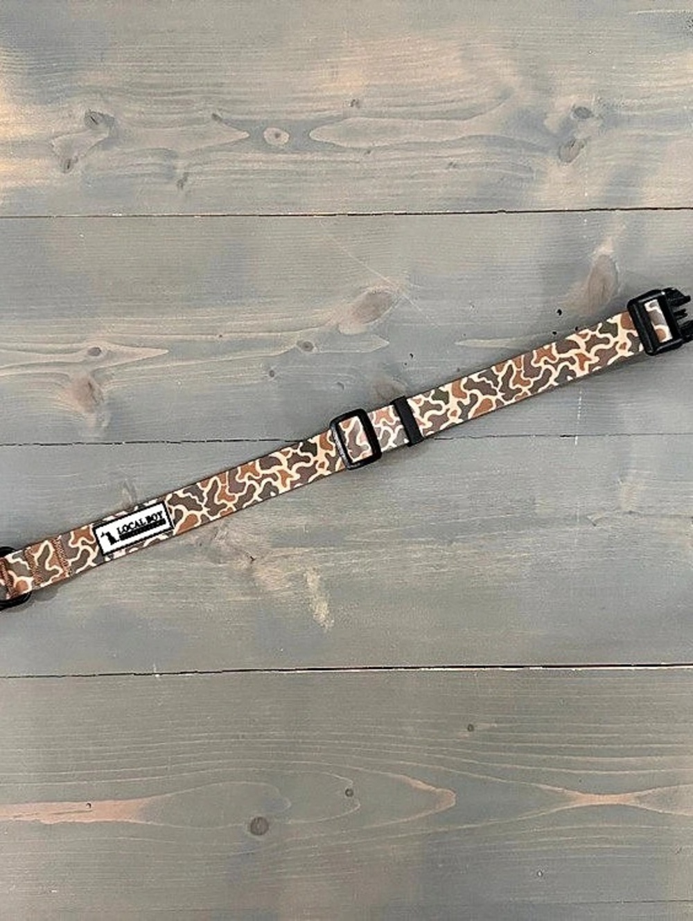 Local Boy Old School Camo Dog Collar Size L